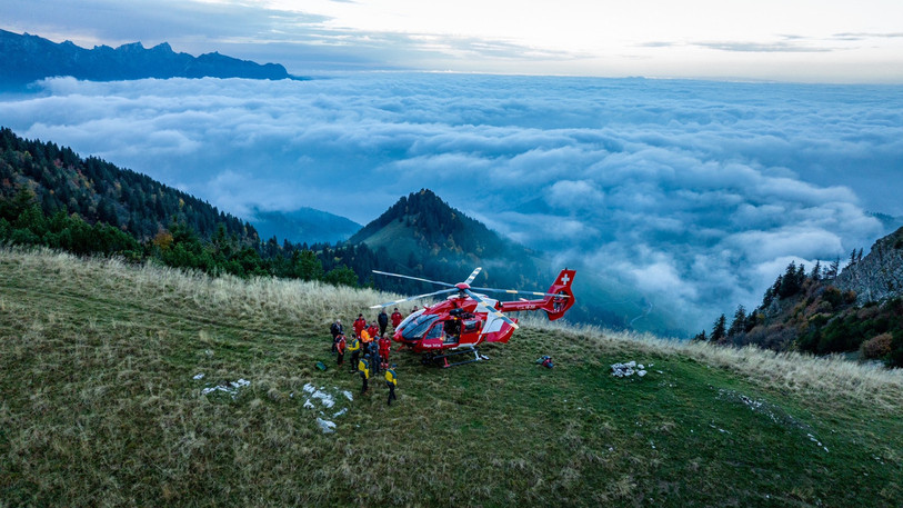 C’est à Jaman, sur les hauteurs de Montreux, que le secours alpin Suisse accueille 500 sauveteurs du monde entier. ( Photo : Secours Alpin Suisse/Aurélio Valentino )
