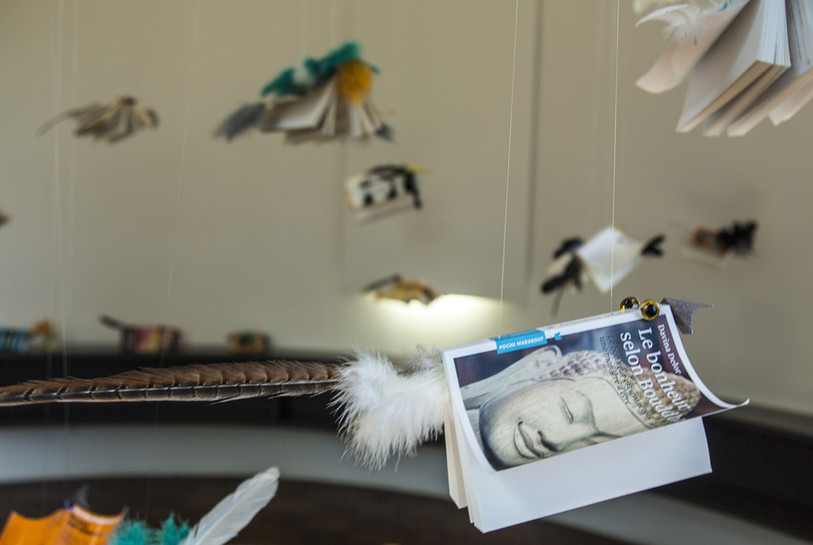 Livres ailés suspendus