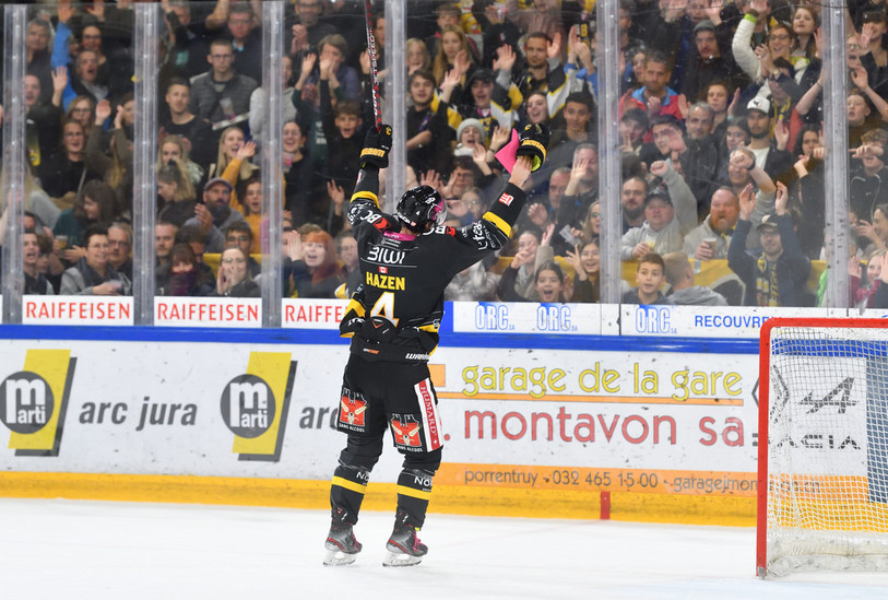 Touché aux adducteurs le 9 décembre, Jonathan Hazen pourrait faire son retour dans l'alignement du HC Ajoie dès lundi face à Zoug (photo : Georges Henz).