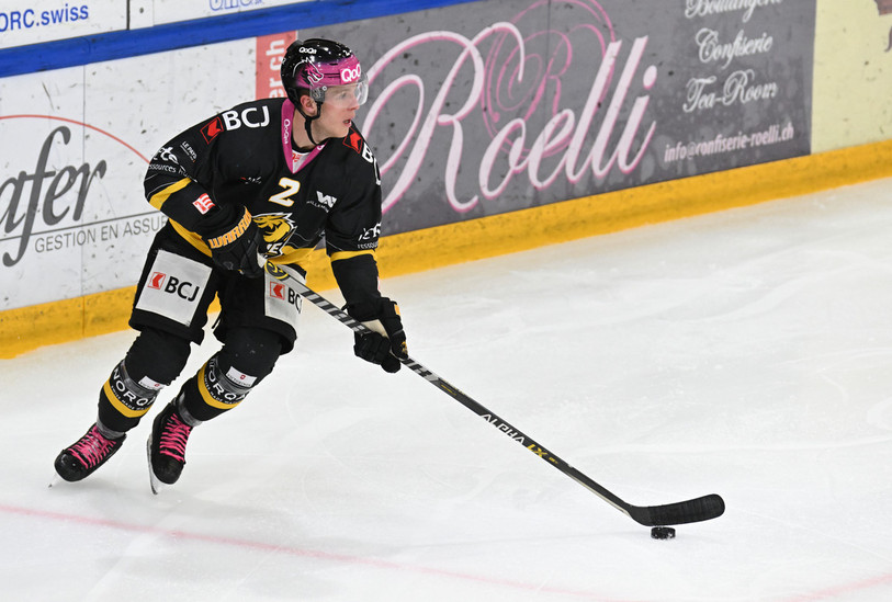 Le défenseur du HCA Valentin Pilet est suspendu de manière provisionnelle pour un match. (Photo : Georges Henz)