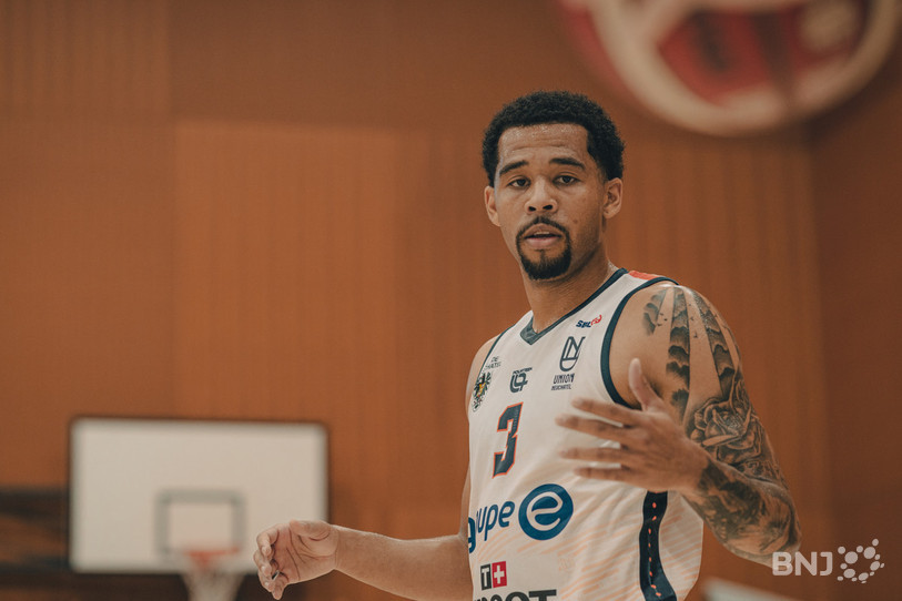 Le meneur de jeu américain d'Union Neuchâtel Nath West a fait son retour dimanche après une blessure en janvier. (Photo archives : Albin Tissier)