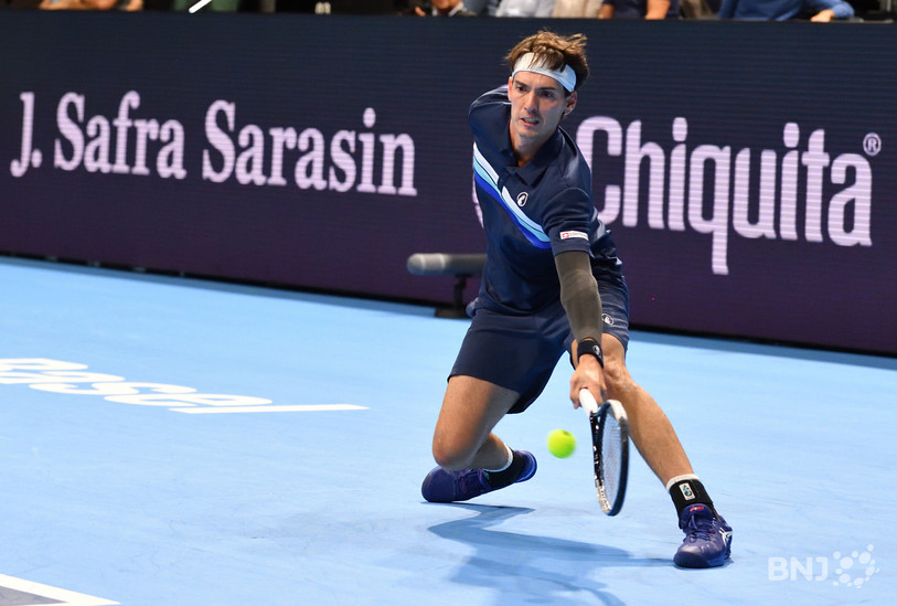 Malgré la défaite, Marc-Andrea Hüsler a livré une prestation de qualité pour son 1er match face à un top 10 mondial (photo : Georges Henz).