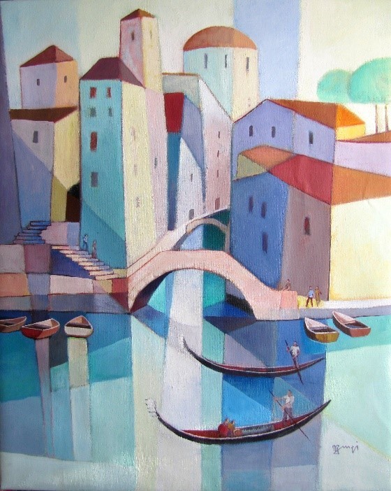 Le grand canal, réalisé par le peintre jurassien Roger Burgi