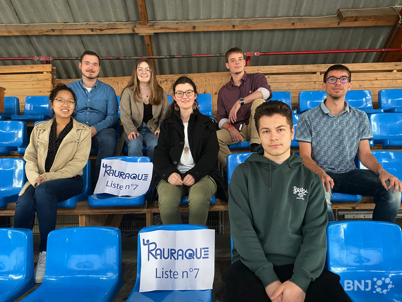 Ouvert aux jeunes jusqu'à 29 ans, le Rauraque a quasi totalement renouvelé son comité. De gauche à droite : Mathilde Roulin, Antony Pelletier, Camille Ostorero, Marion Salgat, Jonas Girardin, Arthaud Choffat et Corentin Faivre.
