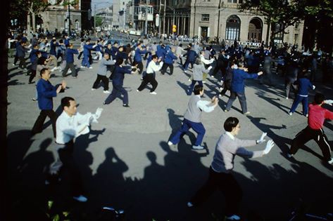 séquence gymnastique un matin à Shangai