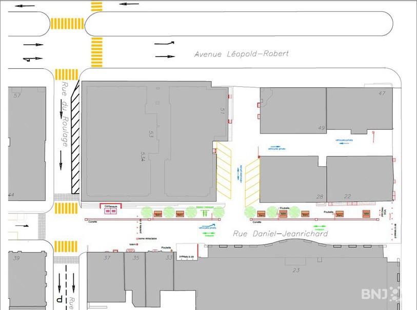 Le carrefour concerné est trop étroit pour permettre l'installation d'un îlot central.