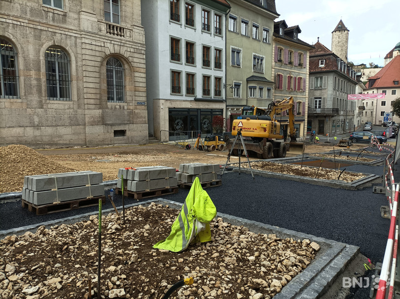 La partie basse de la rue Pierre-Péquignat n'accueillera pas de cabanes du Marché de St-Martin cette année.