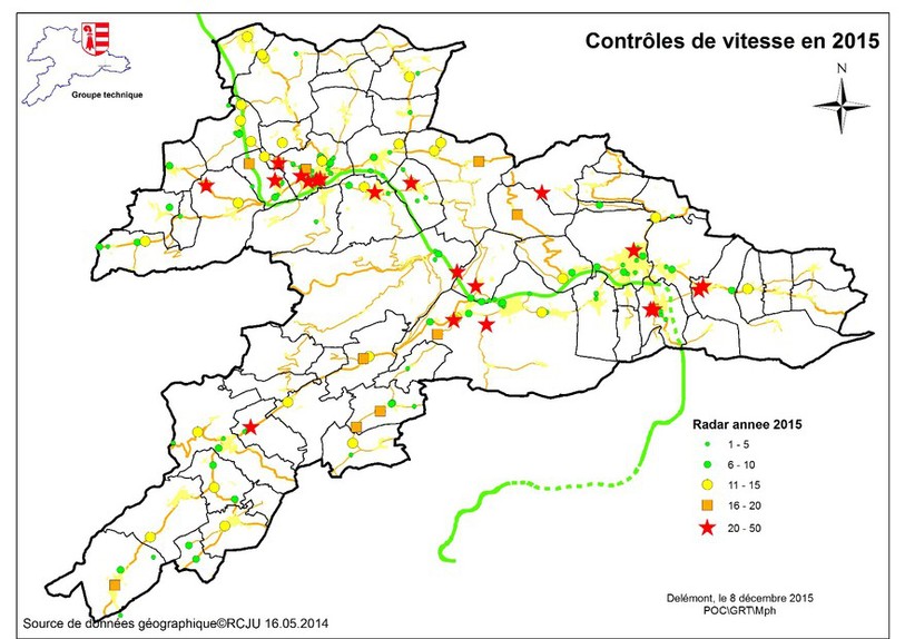Source des données géographiques RCJU / 06.02.2015