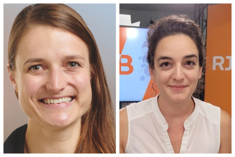 Anna Tanner (à g.) et Maurane Riesen (à d.) se placent à la tête du parti socialiste bernois en tant que respectivement co-présidente et vice-présidente.