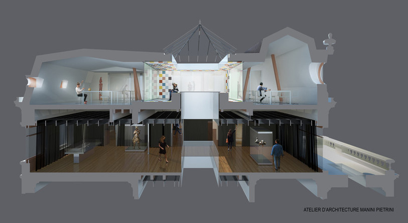 L'intérieur de la Villa de Pury possédera un puits de lumière sous les toits. 