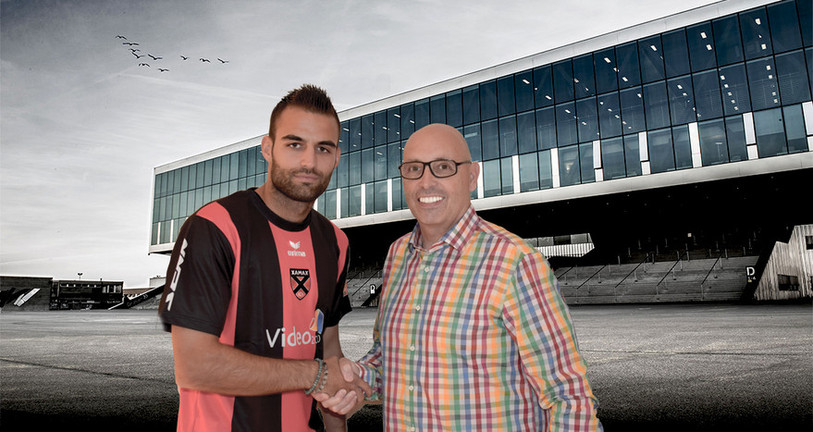 Andelko Savic avec le président du club Christian Binggeli.