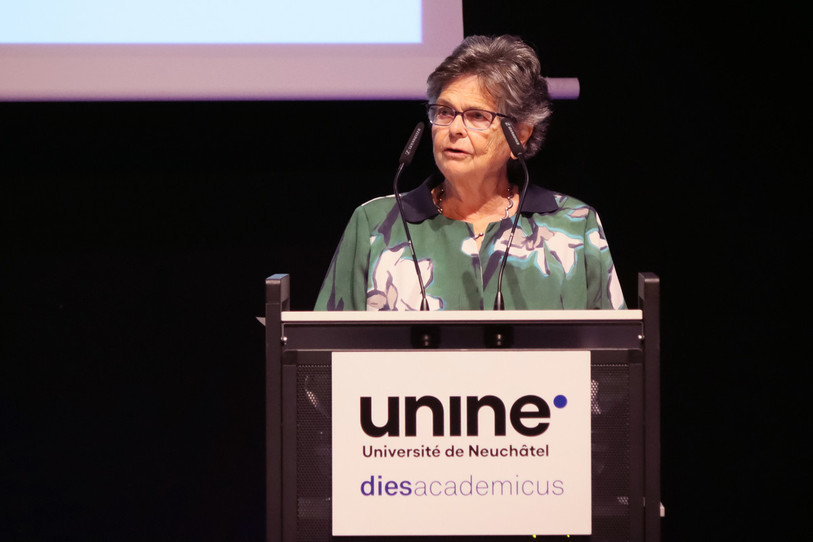 L’UniNE a conféré un doctorat honoris causa à l'ancienne présidente de la Confédération Ruth Dreifuss. (photo : Université de Neuchâtel)
