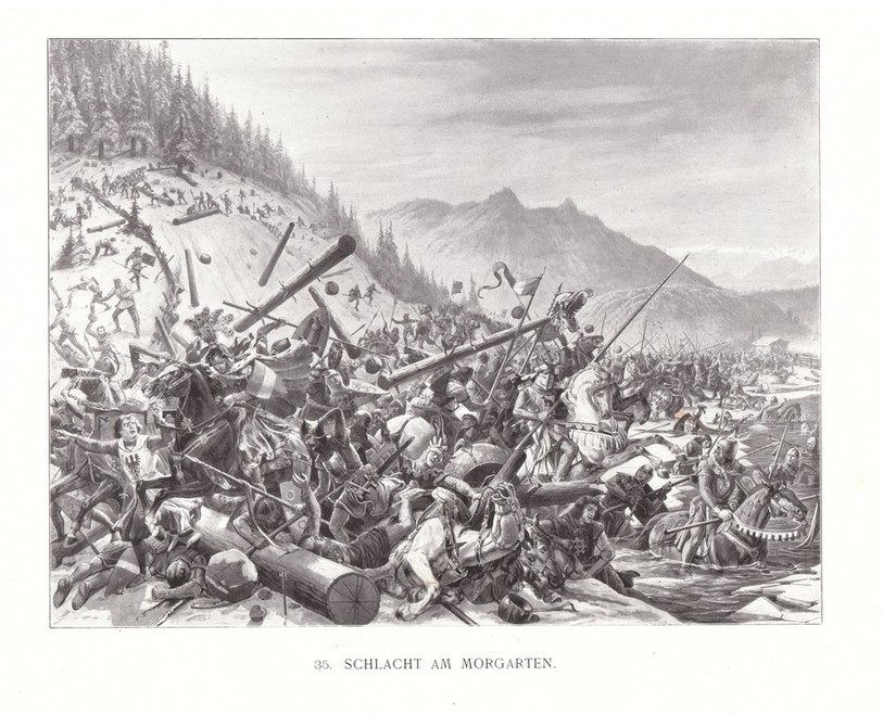 La bataille de Morgarten, Karl Jauslin