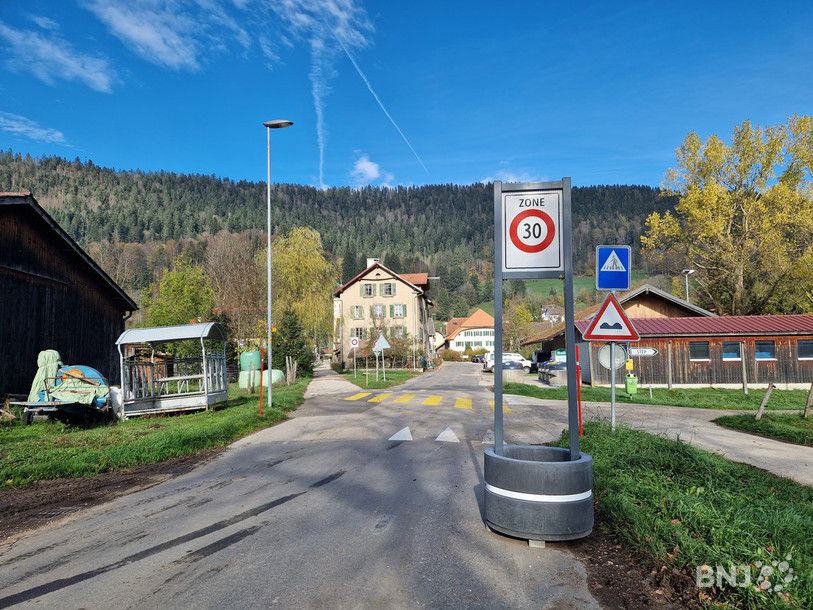 Boveresse est désormais un village où il faut rouler à 30 km/h.
