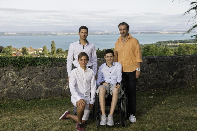 De gauche à droite: Tim Kaufmann et Antoine Barizzi, au 1er rang, Raphaël Geiser et Nicolas Jaquet, debouts.
