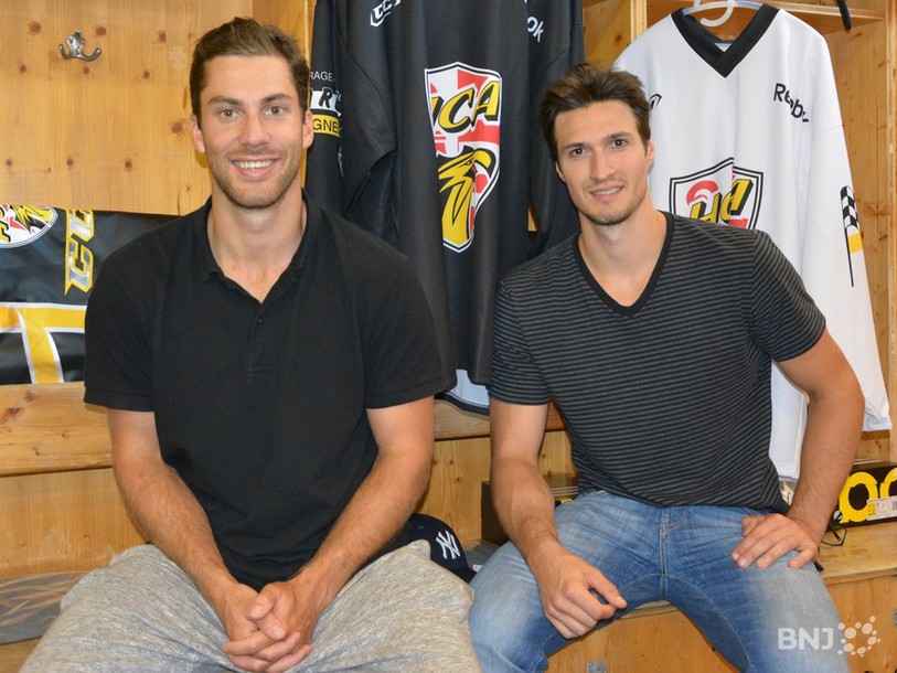 Philip-Michaël Devos (à gauche) et Jonathan Hazen sont déjà à l'aise avec leurs nouveaux coéquipiers.