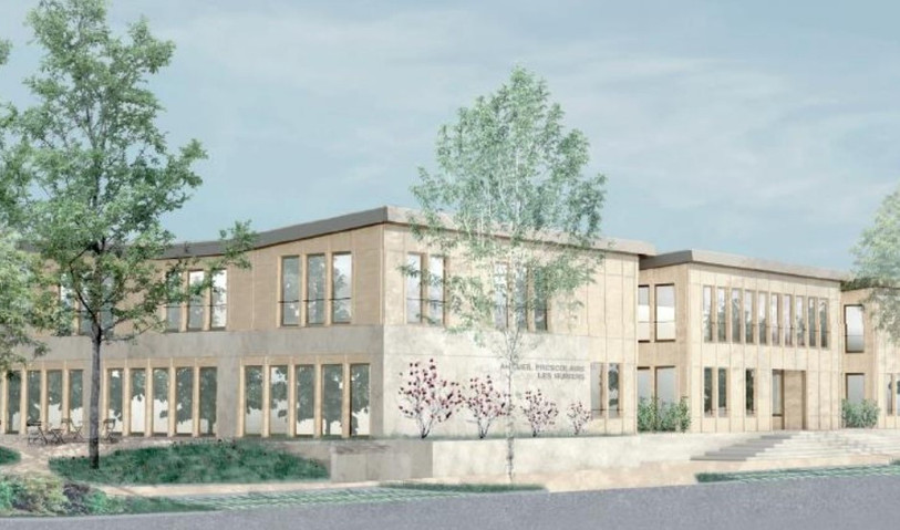 Le nouveau bâtiment des Mûriers doit être inauguré en 2026 (image : Commune de Milvignes).