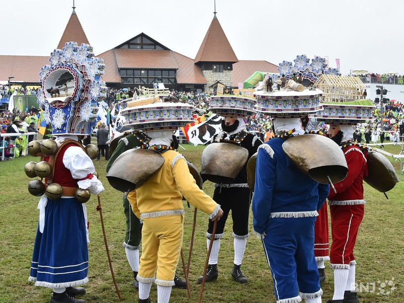 Les cantons d'Appenzell étaient les invités d'honneur du Marché-Concours 2015. Ici le cortège du dimanche après-midi.
