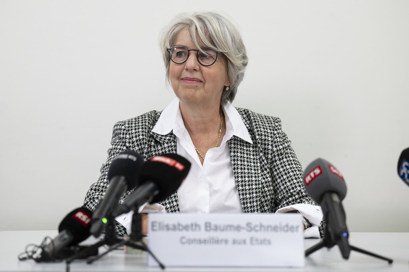 La conseillère aux Etats Elisabeth Baume-Schneider fait partie des trois candidates à la succession de la conseillère fédérale Simonetta Sommaruga. (Photo : KEYSTONE / Peter Schneider).