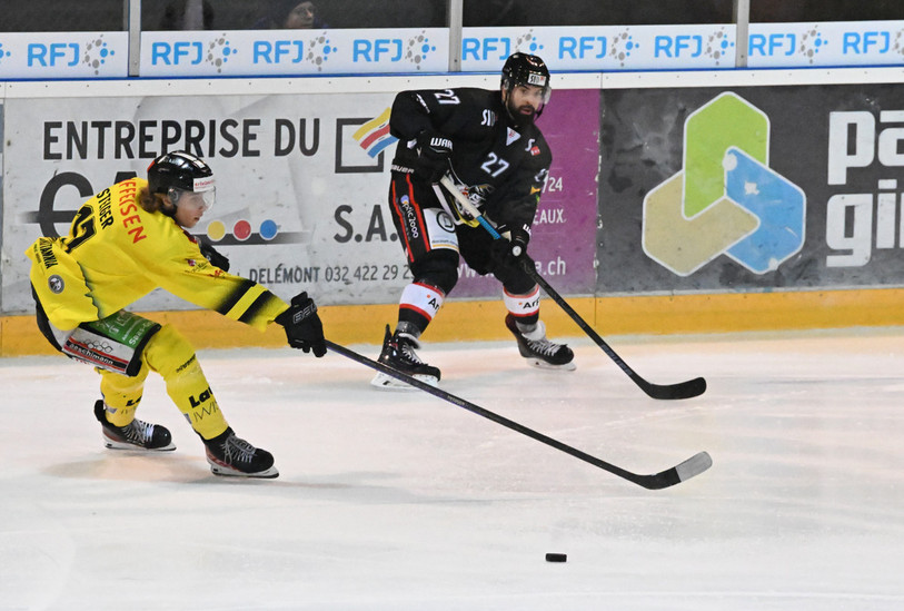 Gaëtan Struchen a relancé le HC Delémont-Vallée face à Saastal (photo : Georges Henz).