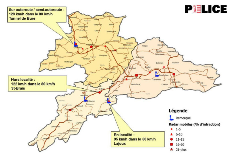 La police cantonale jurassienne a publié ses statistiques routières pour octobre 2022 (Source : police cantonale).
