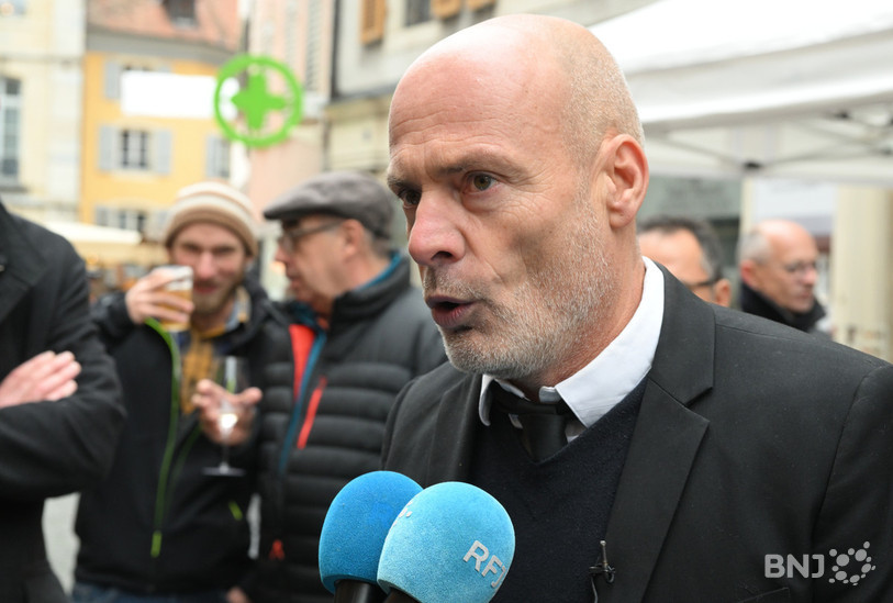 Philippe Eggertswyler est devenu le premier maire de Porrentruy à ne pas porter l’étiquette PDC ou PLR. (photo : Georges Henz)