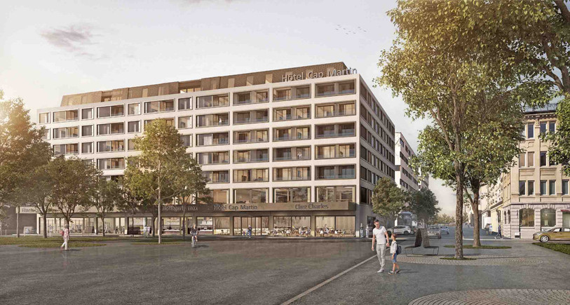 Le nouvel hôtel verra le jour dans les environs de la gare de La Chaux-de-Fonds. (Photo : Gotham design studio et GLS Architekten AG).