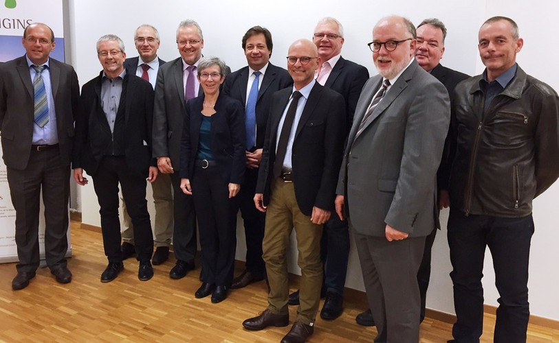 Le nouveau Conseil de fondation de Changins. De droite à gauche: Patrick Furrer, Guy Bianco, Frédéric Brand, Jacques-André Maire (Président), Magdalena Schindler, Laurent Feuz, Jean-Philippe Mayor, Willy Deladoëy, Séverin Bez, Kaspar Wetli, Christophe Mingard.
