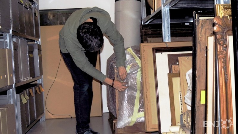 Réserves dans le haut du musée