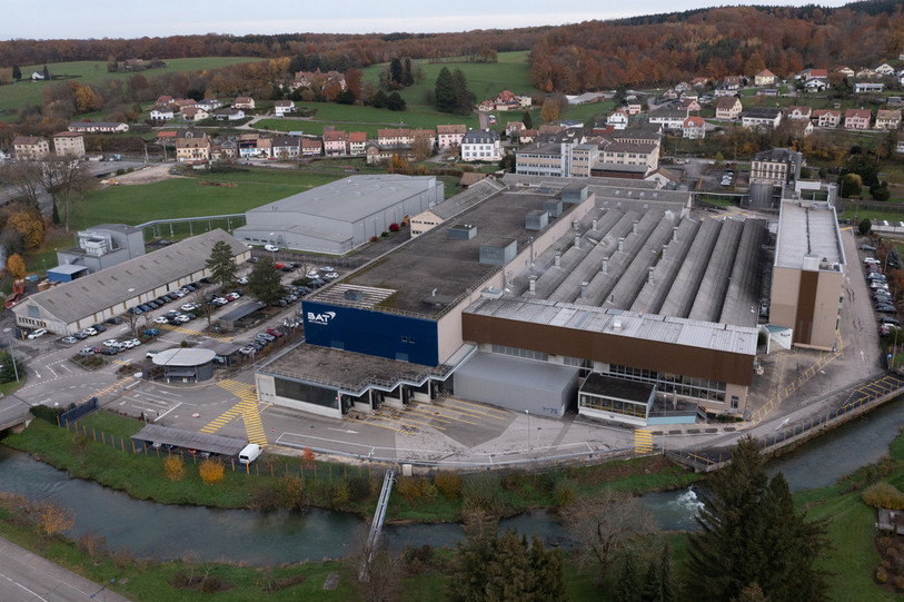 L'usine de production BAT à Boncourt sera progressivement délocalisée courant 2023. (Photo : Georges Henz)