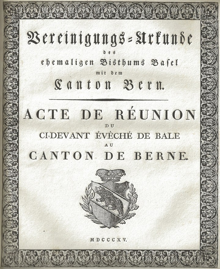 L'acte de réunion a 200 ans