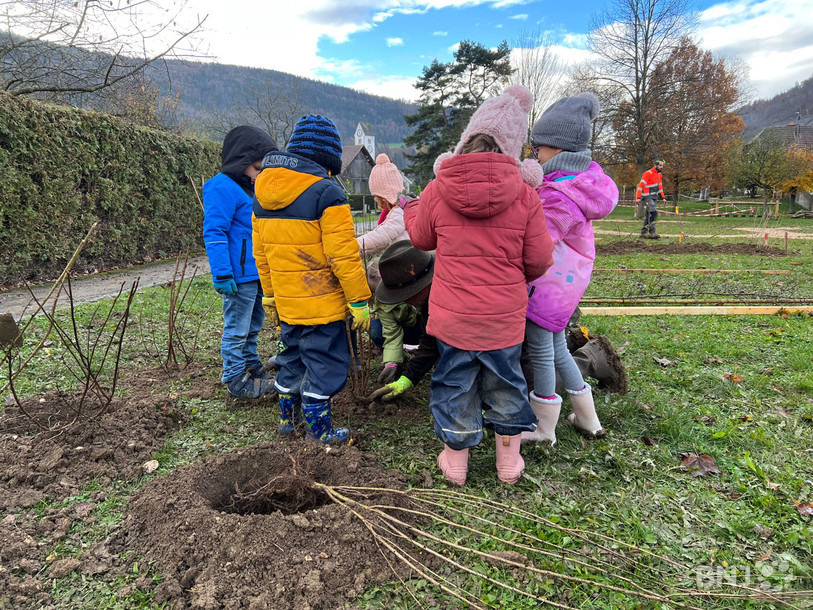 Les élèves étaient attentifs au moment d'apprendre comment planter un arbre.
