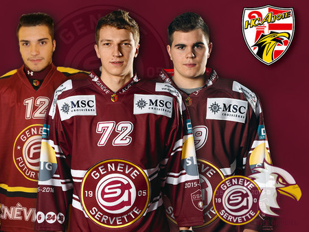 Genève-Servette, Floran Douay, Thomas Heinimann et Yoan Massimino