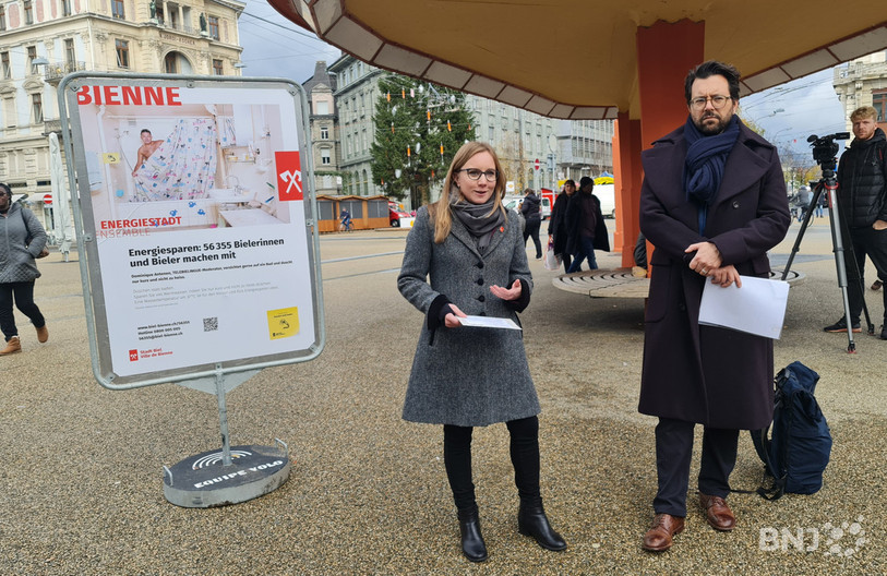 Lena Frank, directrice de l'énergie et Julien Steiner, vice-chancelier ont présenté mardi les grandes lignes de la campagne.
