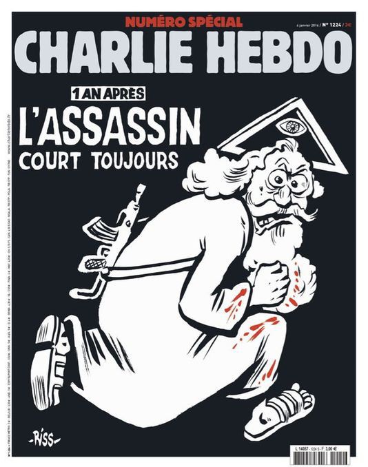 La Une de l'édition spéciale de Charlie Hebdo, un an après les attentats