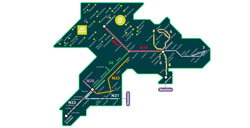 Rebeuvelier réintègrera la ligne nocturne du Noctambus (photo: site Noctambus)