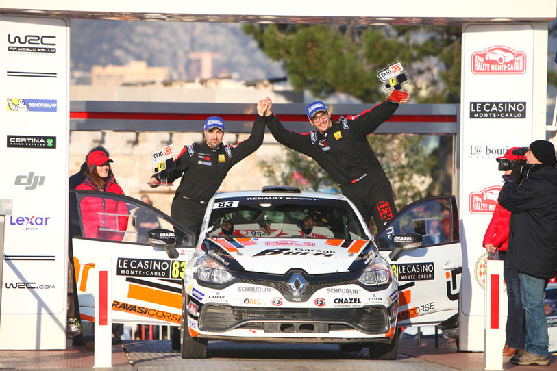 La victoire au rallye de Monte Carlo emmène Michaël Burri et Anderson Levratti en championnat du monde de rallye WRC3 cette saison. Photo Massimo Prati