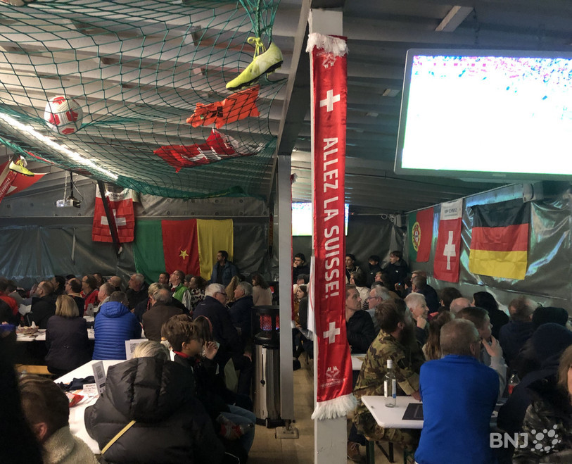 Les supporters helvétiques sont passés par tous les états avant de fêter la qualification de l'équipe de Suisse de football.