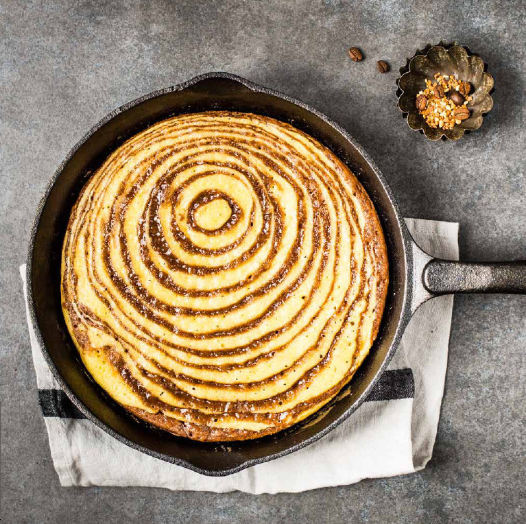 gâteau cuit dans une poêle