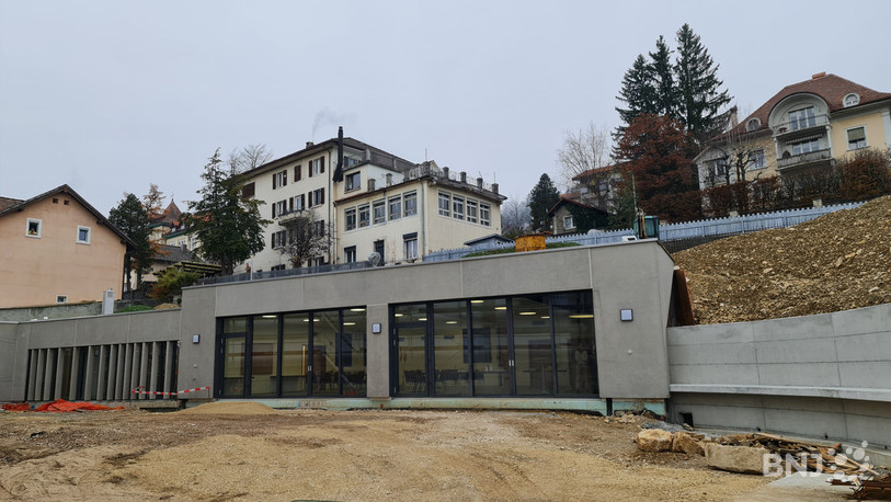 Une fois les extérieurs terminés, les paroissiens pourront profiter d'une cour intérieure entre le Temple et la nouvelle construction.