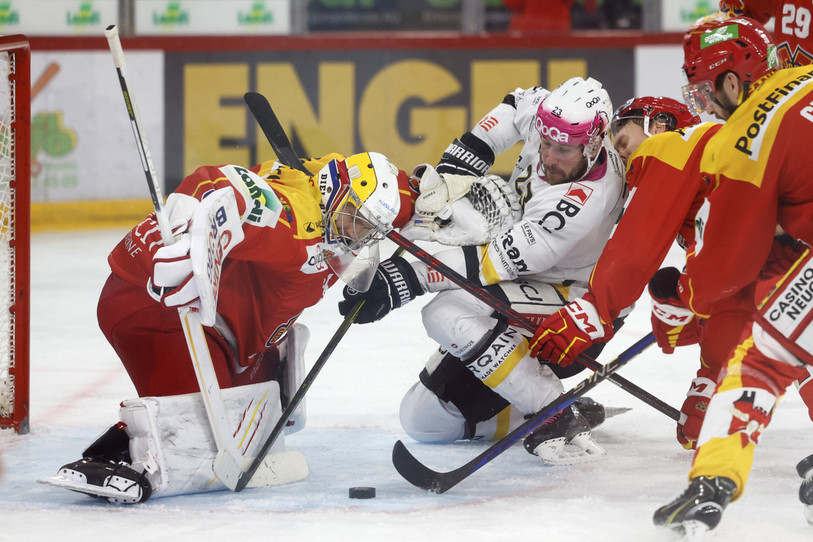 Frédérik Gauthier a été amendé pour une simulation commise lors de la rencontre contre le HC Bienne. (Photo : KEYSTONE/Peter Klaunzer)
