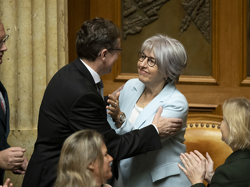Elisabeth Baume-Schneider, est la première jurassienne a être élue au Conseil fédéral. (Photo : KEYSTONE/ANTHONY ANEX)