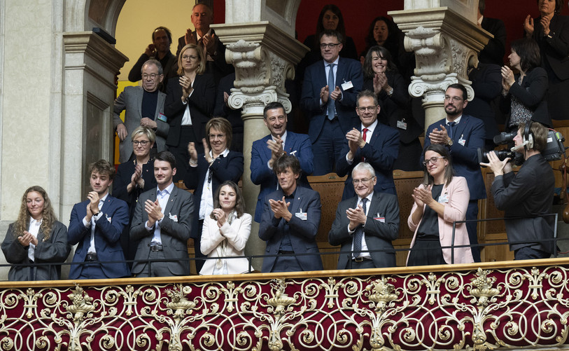 Elisabeth Baume-Schneider a bénéficié de soutiens et d'appuis durant la campagne qui l'a menée au Conseil fédéral (photo : KEYSTONE / PETER SCHNEIDER).