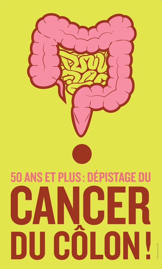 Affiche de la campagne de dépistage du cancer du côlon