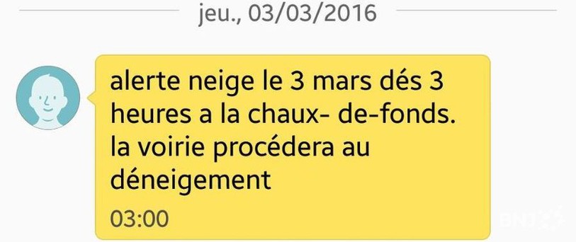 Il fallait avoir le sommeil léger pour prendre connaisaance de cette alerte.