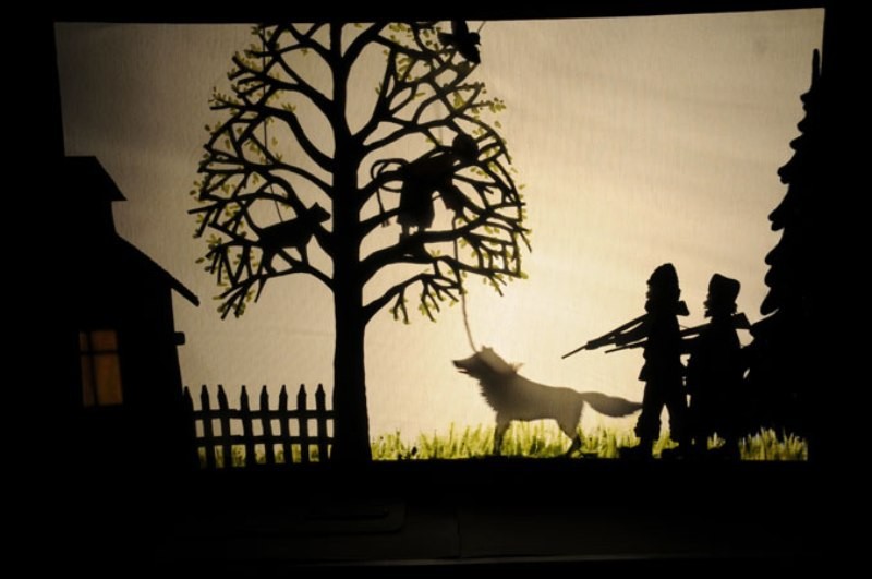 Vue d'un théâtre d'ombres