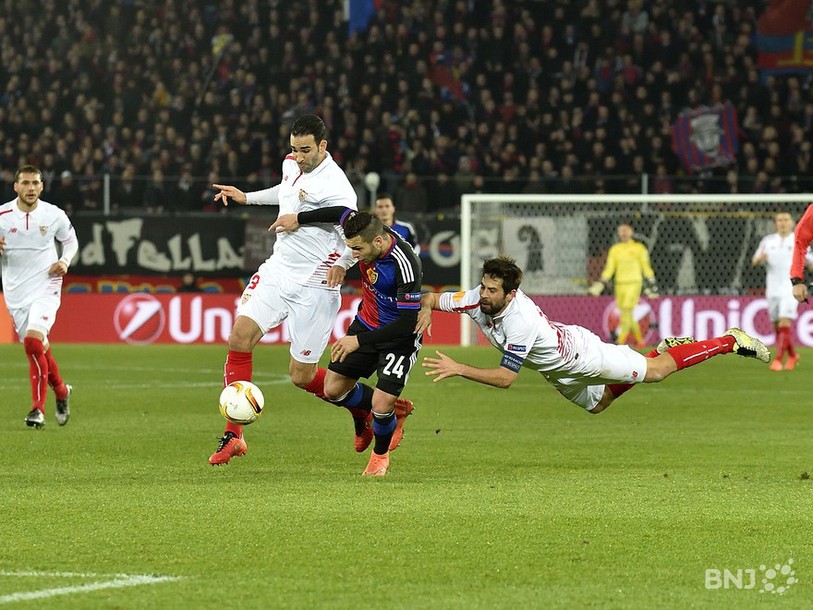 Renato Steffen et le FC Bâle n’ont pas su faire sauter le verrou andalou (photo : Georges Henz)