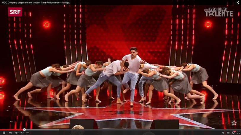La MDC Compagny a pris part à l'émission de la SRF La Suisse a un incroyable talent. (photo : capture d'écan SRF)