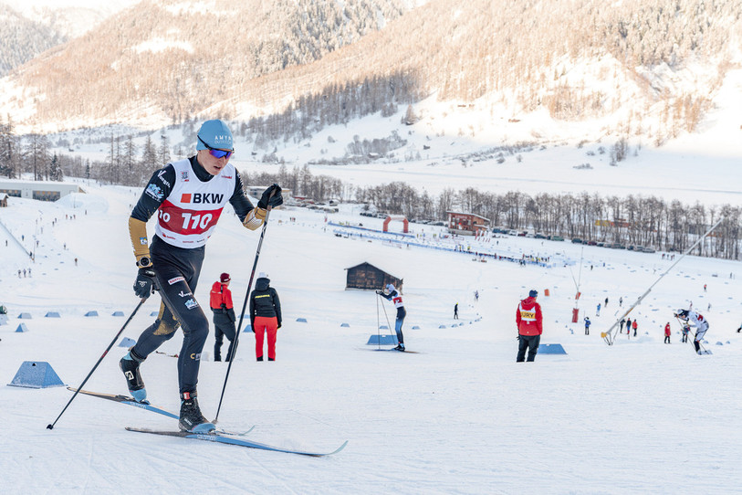 Maxime Béguin en piste pour Lake Placid. (photo Manuel Lusti)