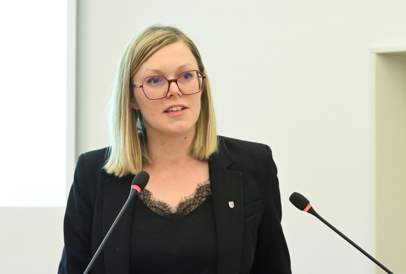 La présidente du législatif Amélie Brahier a été élue représentante du Parlement au sein du comité de patronage de la Confédération pour le projet de géothermie profonde de Haute-Sorne. (Photo : Georges Henz).